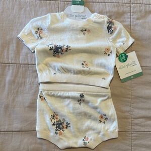 Carter's Cream Floral Diaper Cover Set
